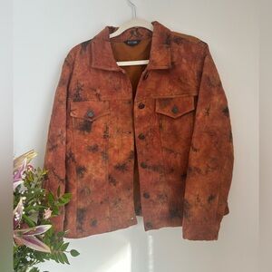 Upcycled paisley textured jacket